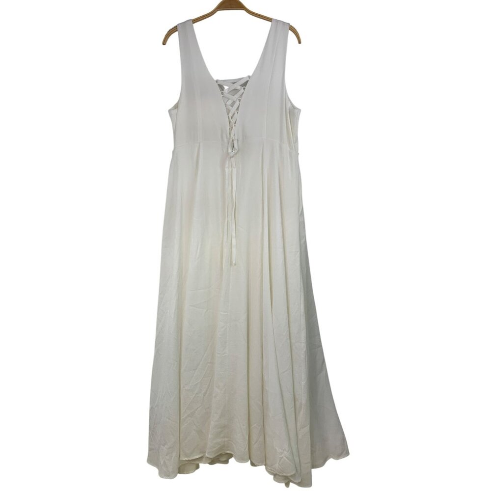 Torrid Ivory Jacquard Sweetheart Wedding Bride Gown Size 18 RZ10402 New Corset - Picture 5 of 16